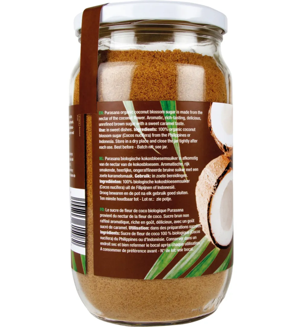 Purasana Kokosbloesemsuiker/Sucre De Fleur De Coco Bio (500 gr)