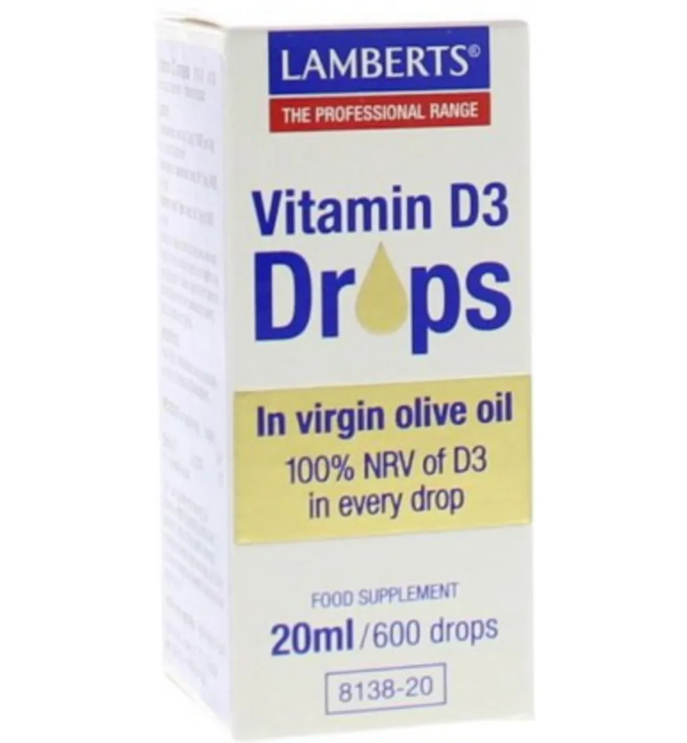 Lamberts Vitamine D3 druppels (20 ml)
