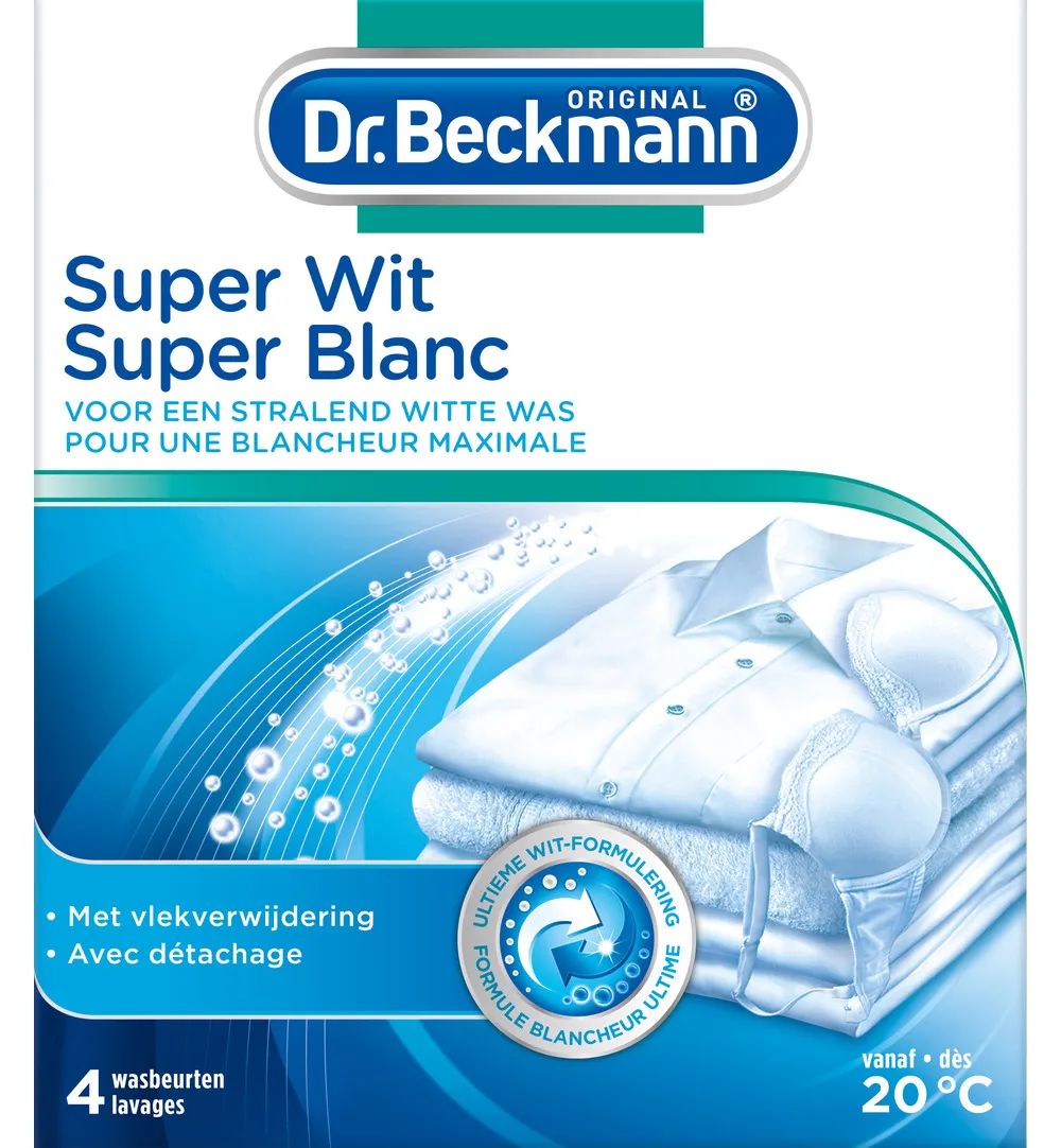 Dr. Beckmann Super wit (4 x 40 gr)