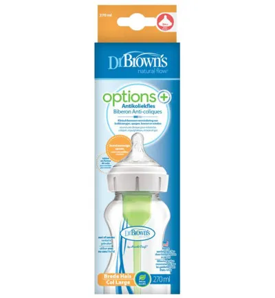 Dr Brown's Options+ brede halsfles 270ml (1 stuk)