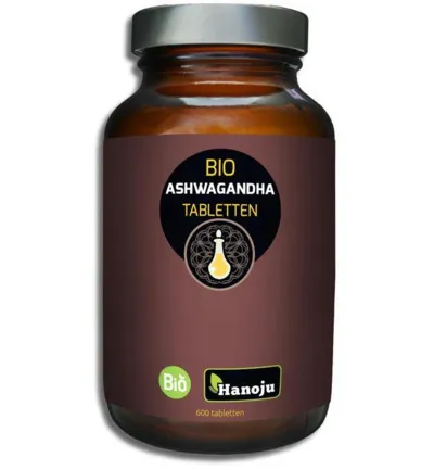 Hanoju Ashwagandha Organic 500Mg (600 Tabletten)