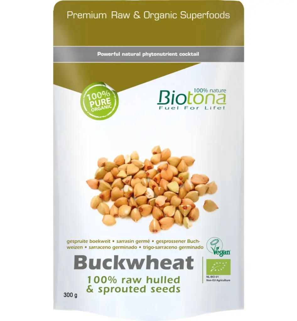 Biotona Buckwheat Raw Hulled & Sprouted Seeds Bio (300 gr)