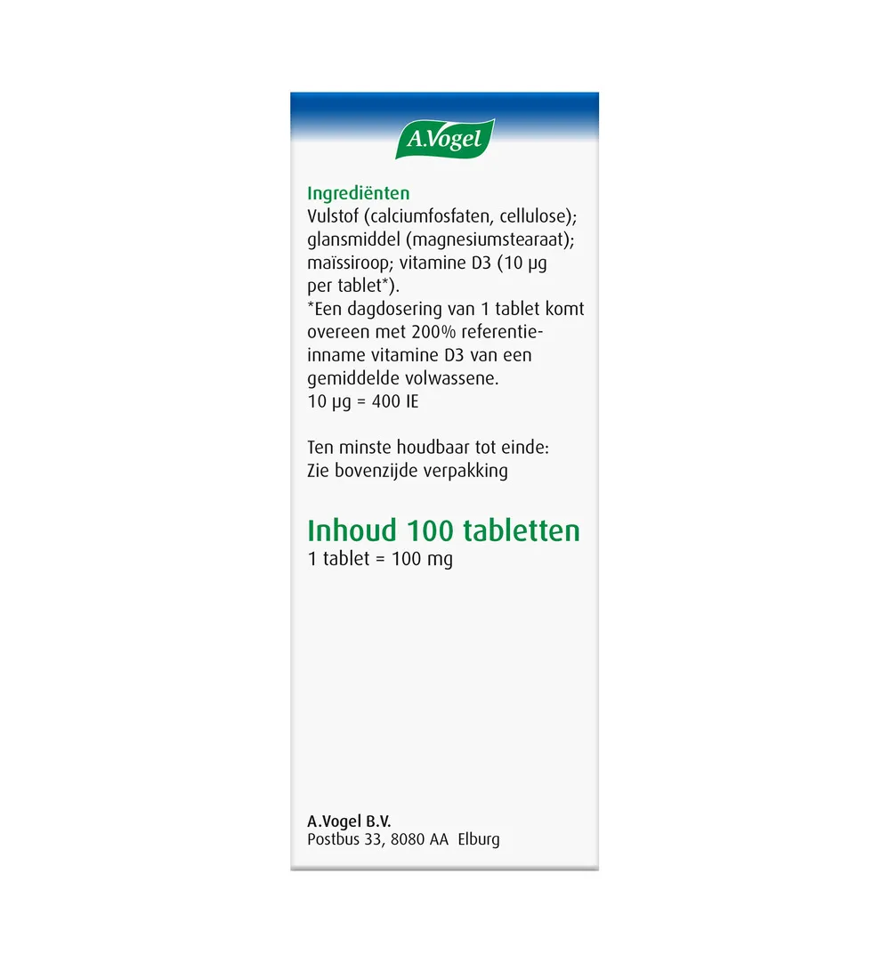A.Vogel Vitamine D3 10ug (100 tabletten) - image 4