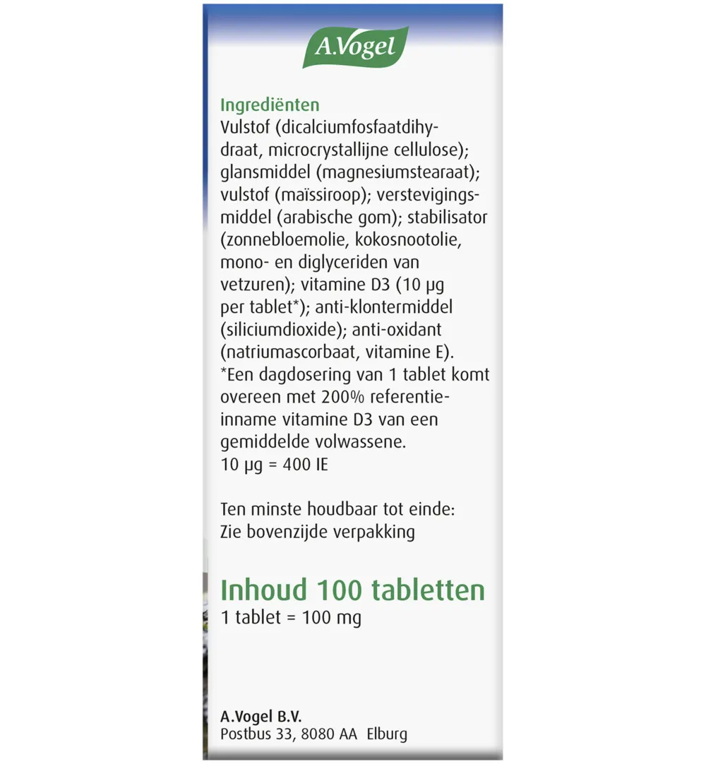 A.Vogel Vitamine D3 10ug (100 tabletten) - image 5