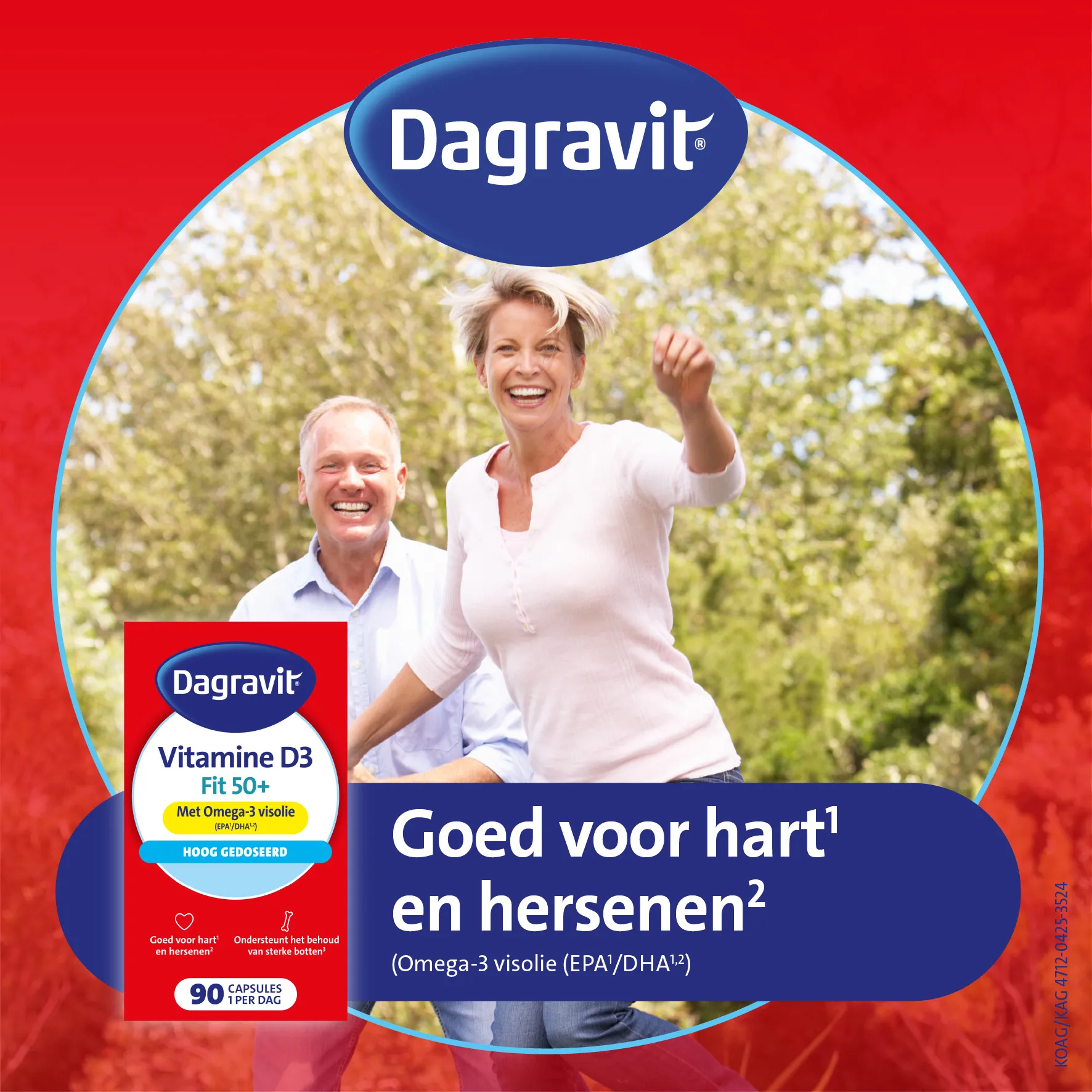 Dagravit Vitaal 50+ Vitamine D + Omega-3 Visolie (90 capsules)