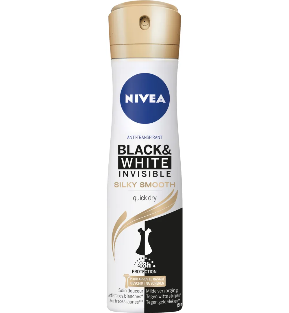 Nivea Deodorant black & white silky smooth spray (150 ml)