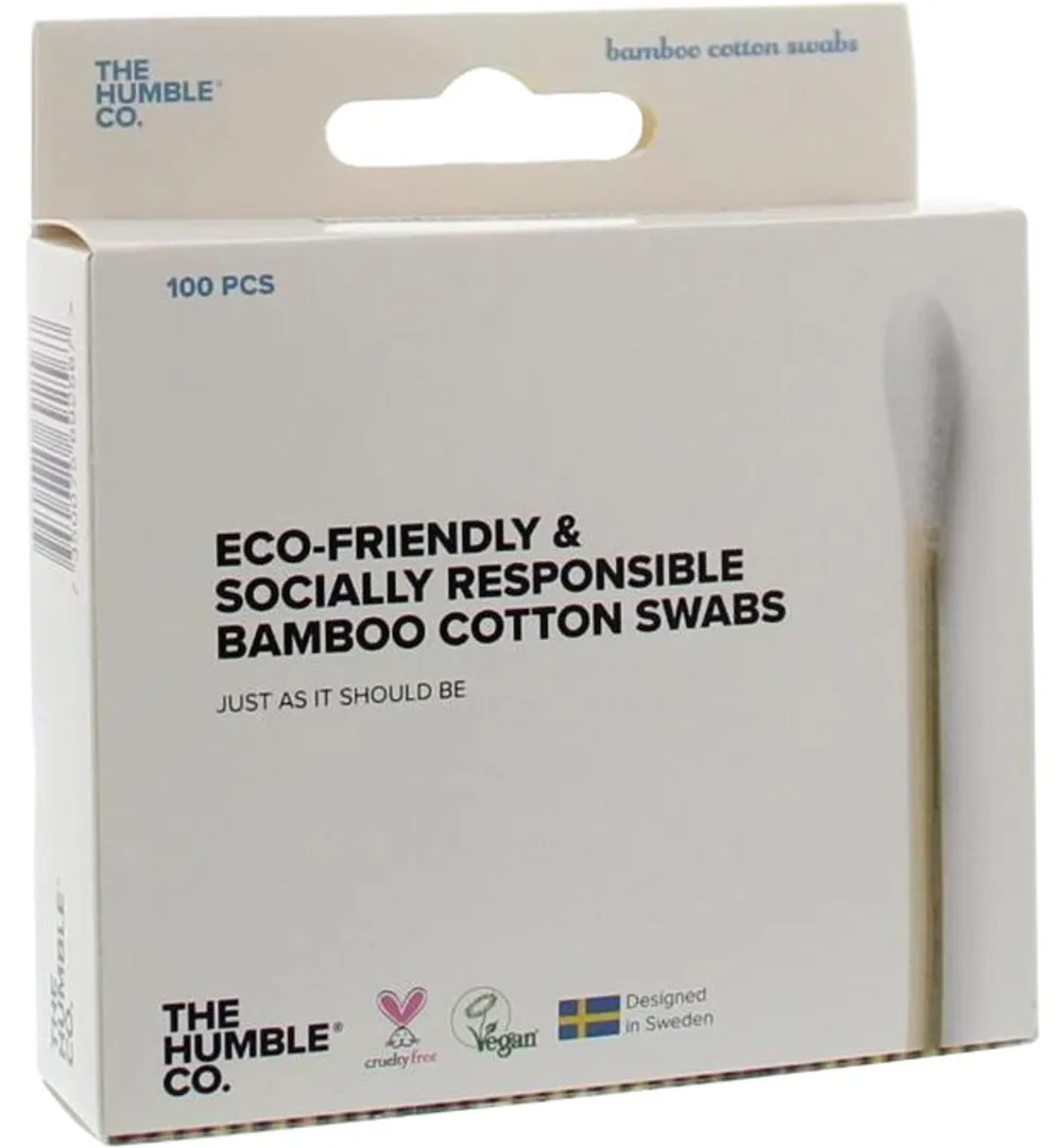 The Humble Co. Wattenstaafjes Bamboe Wit (100 stuks)