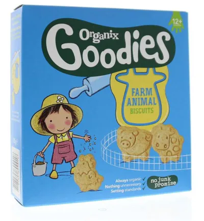 Organix Goodies Farm Animals Biscuits 12+ Maanden Bio (100 gr)