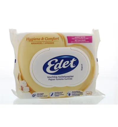 Edet Vochtig toiletpapier rich almond navul (42 stuks)