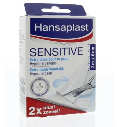 Hansaplast Sensitive 2m x 6 cm (1 stuk)