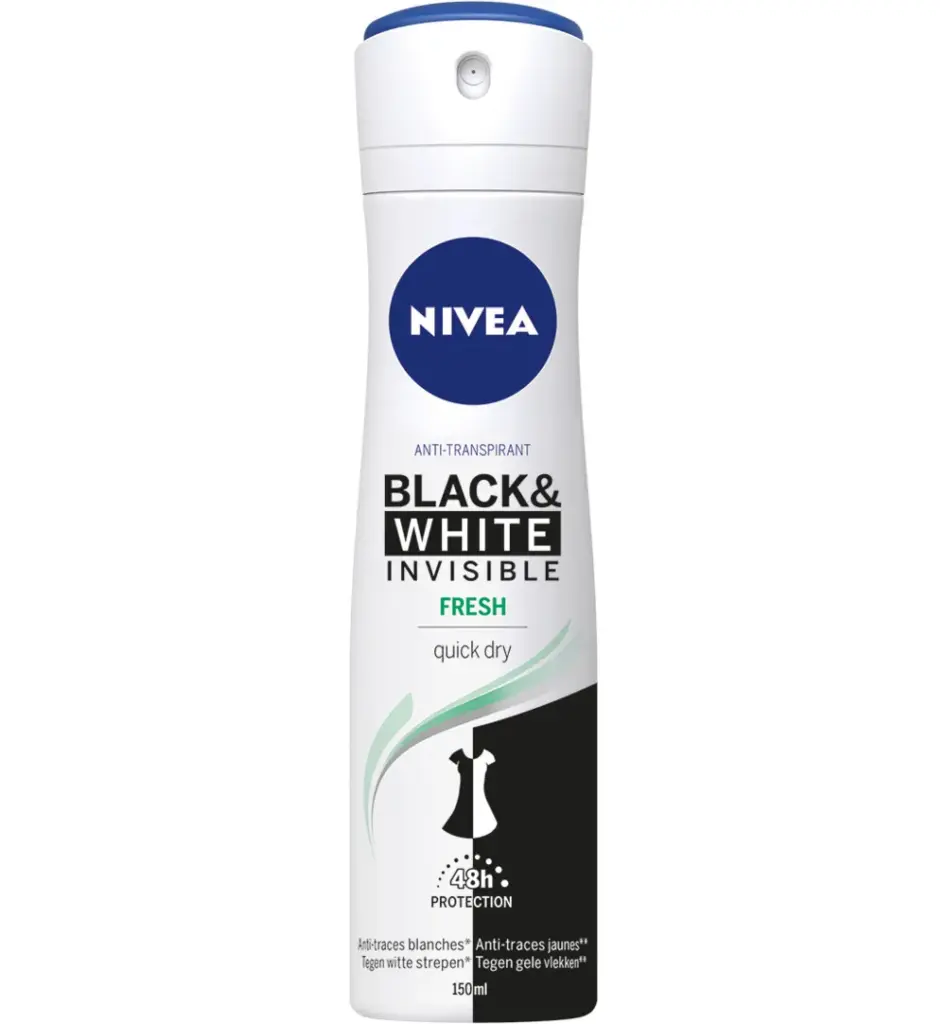 Nivea Deodorant spray invisible black & white fresh (150 ml)