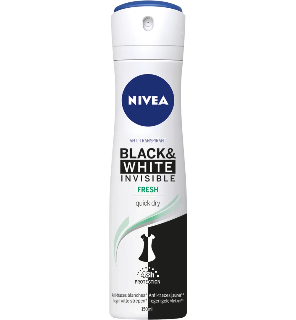 Nivea Deodorant spray invisible black & white fresh (150 ml)