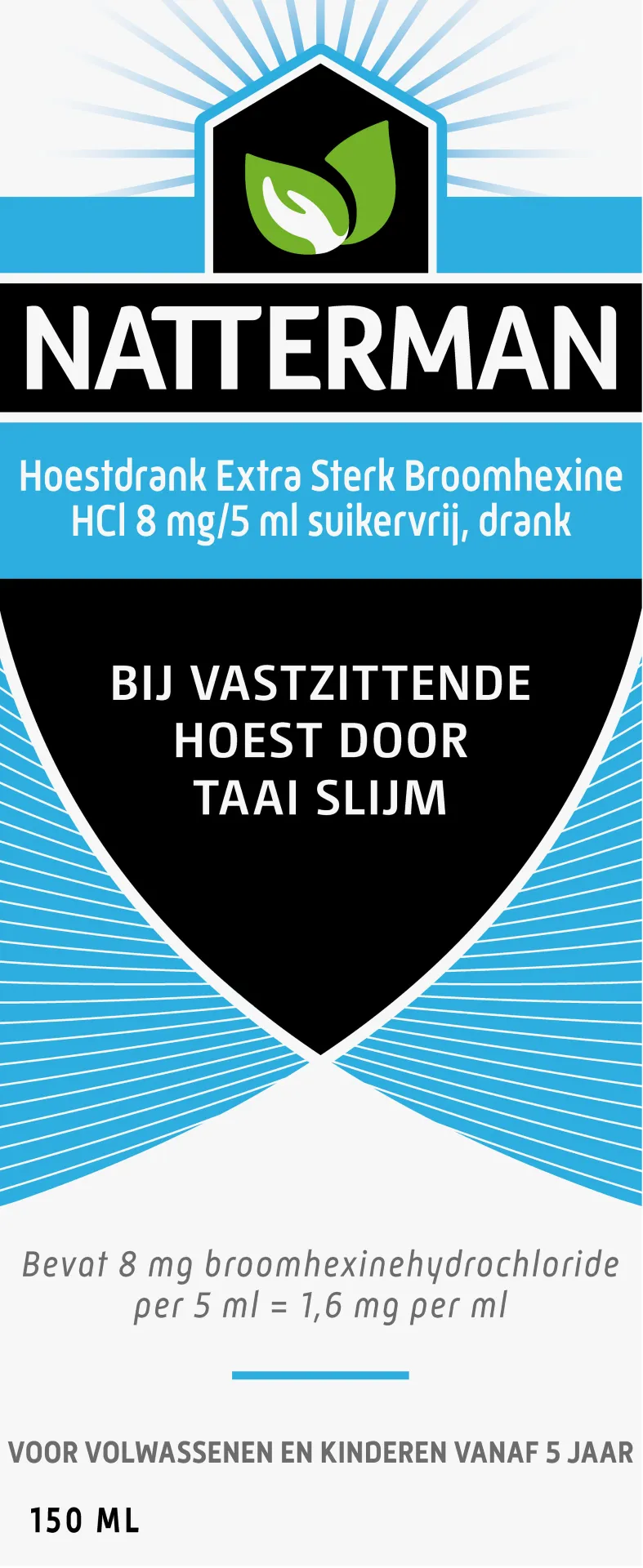 Natterman Hoestdrank extra sterk broomhexine HCl 8mg/5ml (150 ml)