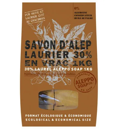 Aleppo Soap Co Aleppo Zeep 30% Laurier Stukken (1000 gr)