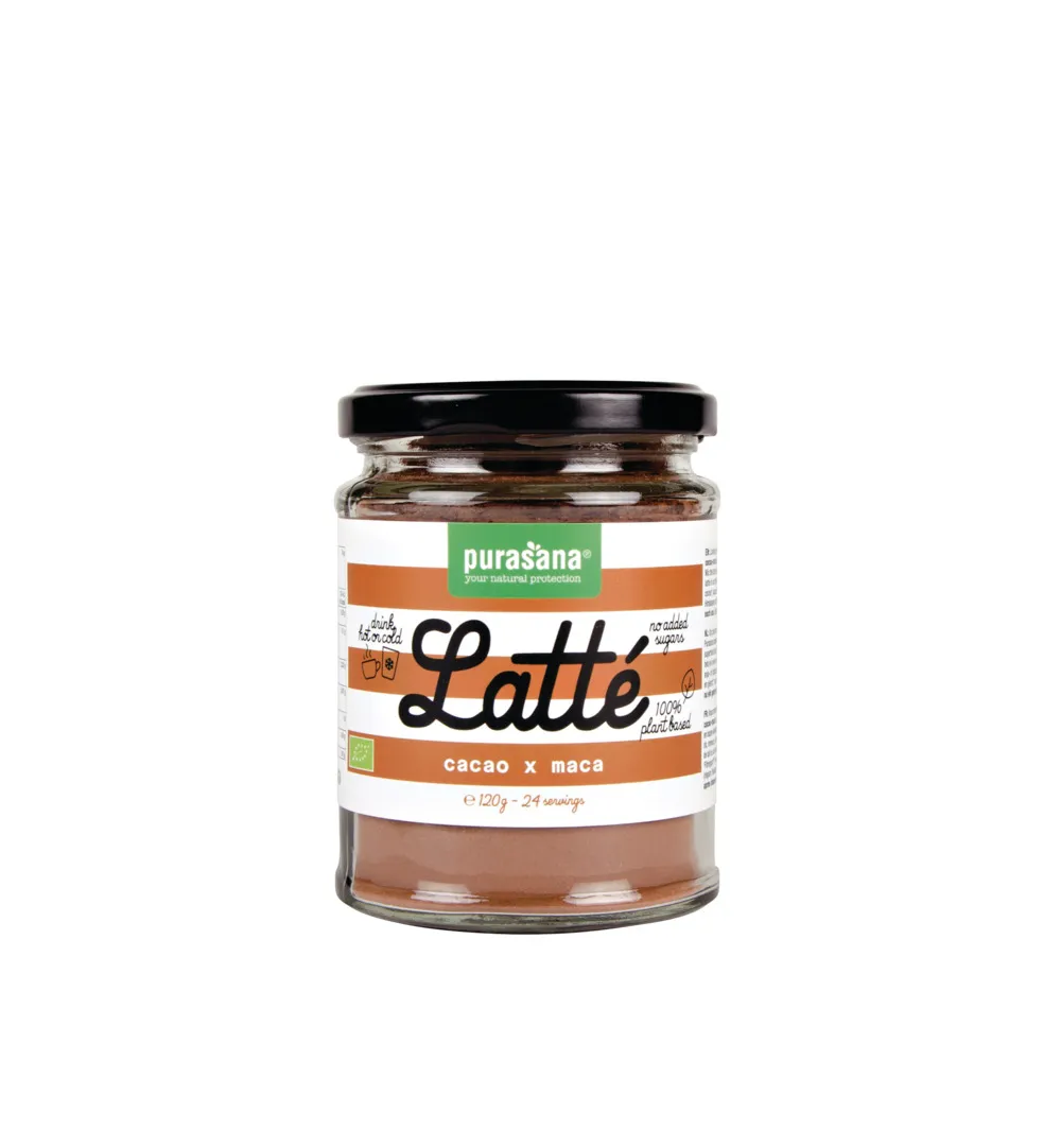 Purasana Latte Cacao Maca Vegan Bio (120 gr)