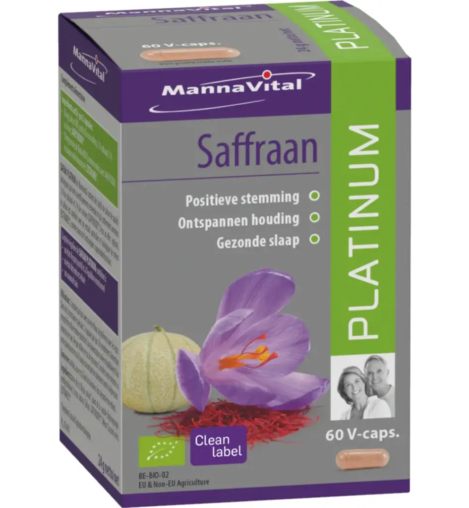 Mannavital Saffraan Platinum (60 vega capsules)