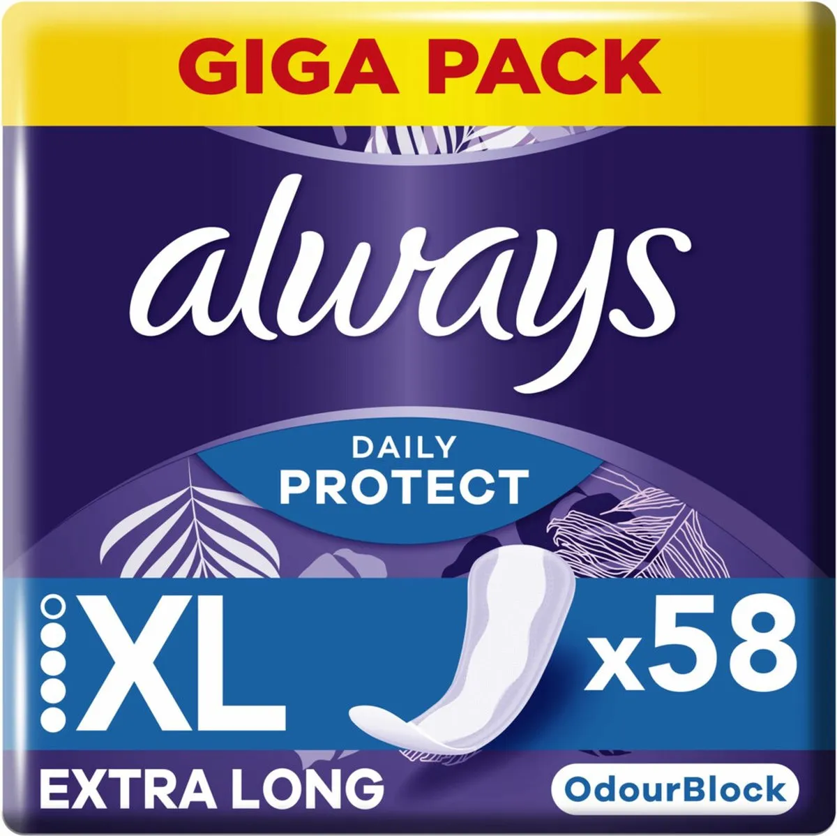Always Inlegkruisjes Daily Protection Extra Long (58 stuks)