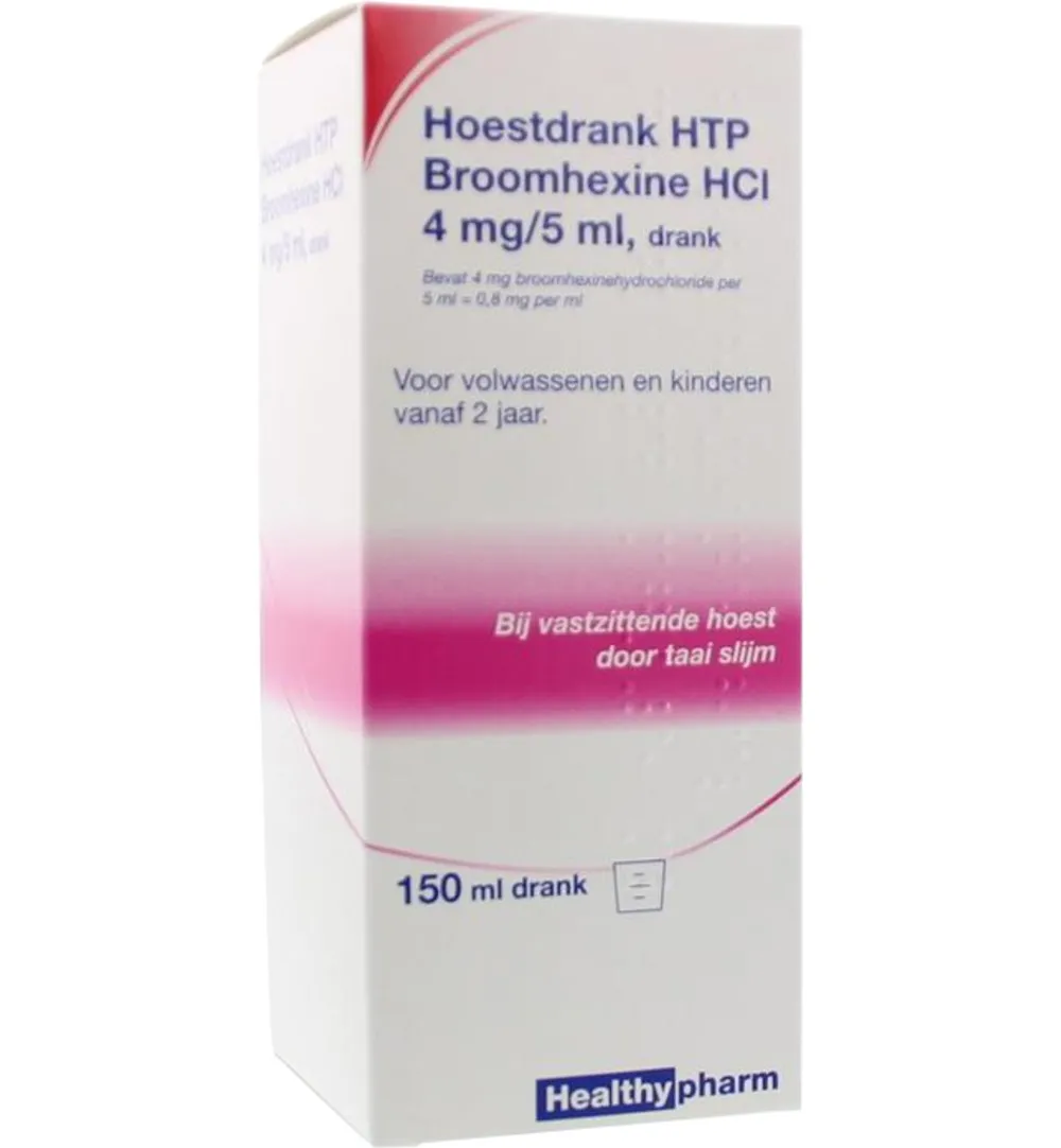 Healthypharm Hoestdrank Broomhexine HCI 4mg/5ml (150 ml)
