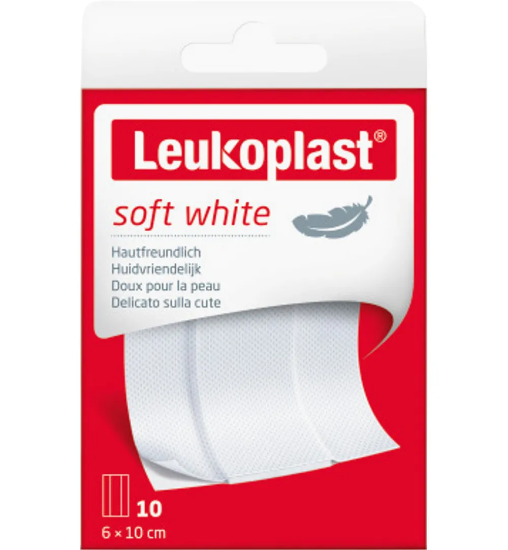 Leukoplast Soft white 6 x 10 cm (10 stuks)