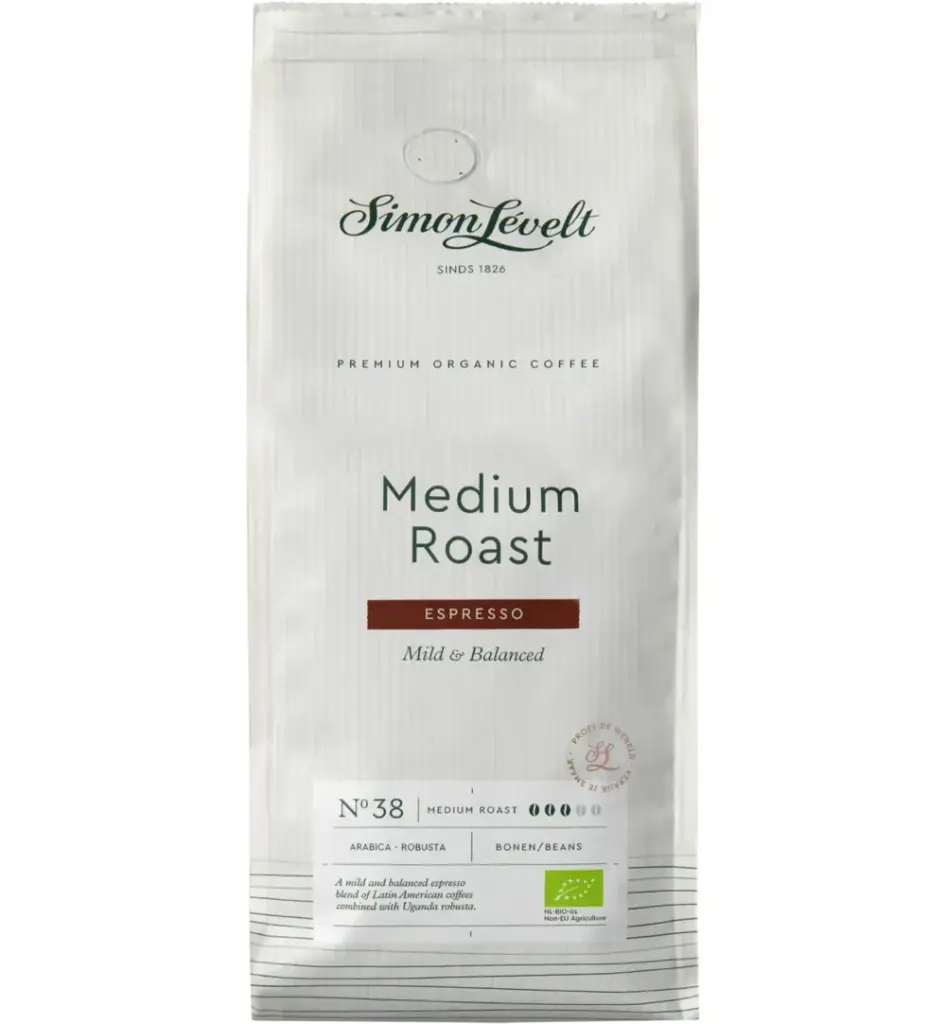 Simon Levelt Cafe N38 espresso medium dark roast bio (500 gr)
