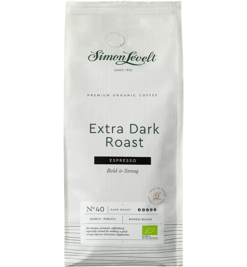 Simon Levelt Cafe N40 espresso extra dark roast bio (500 gr)