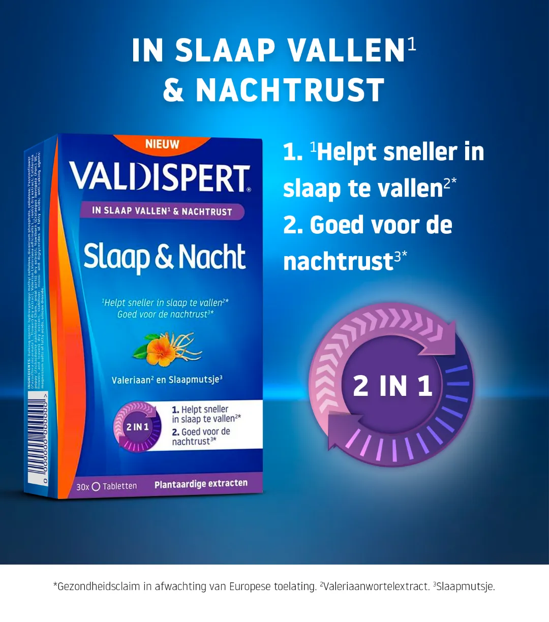 Valdispert Slaap & Nacht Melatonine 5 Htp (30 Tabletten)