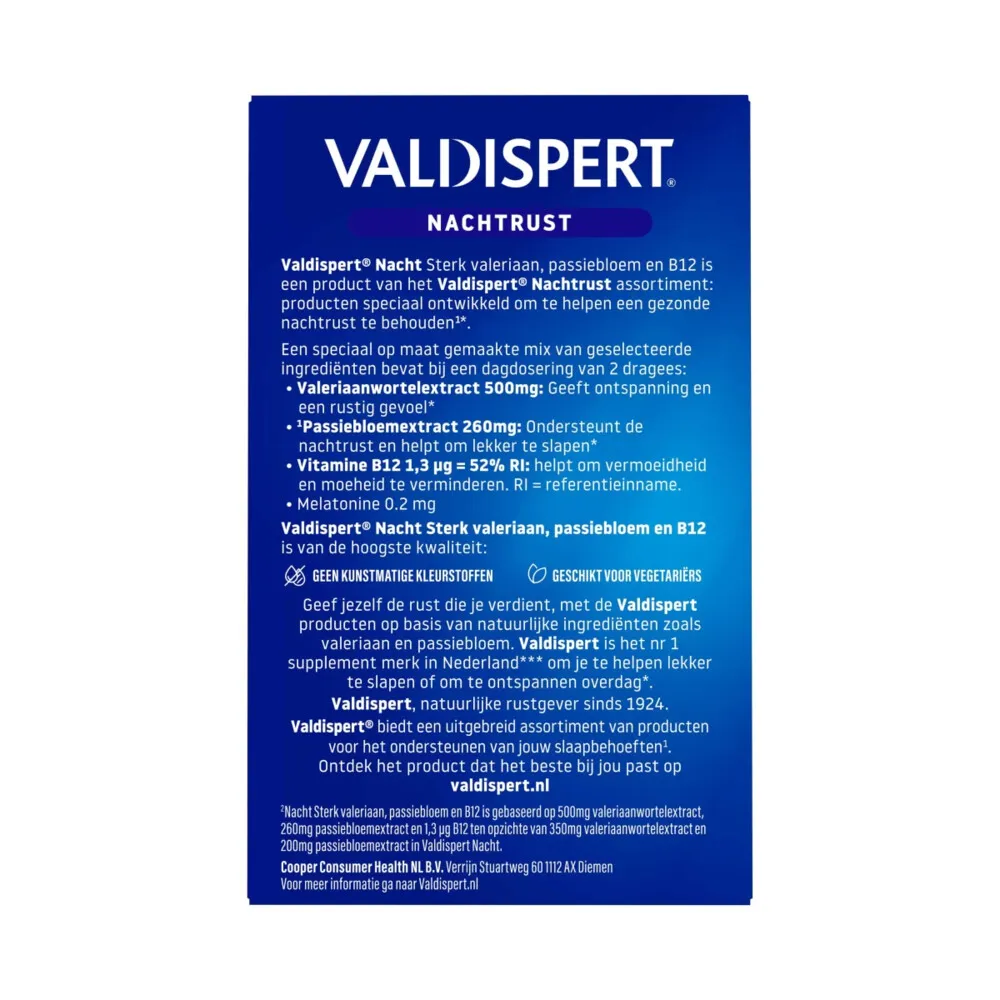 Valdispert Nacht Sterk (40 Dragees)