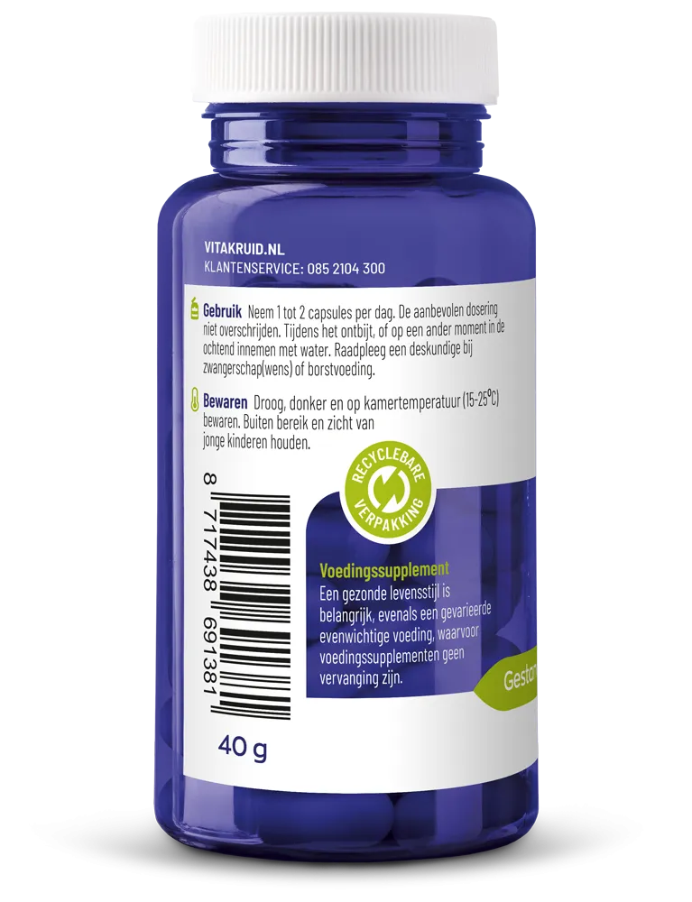 Vitakruid Mucuna Pruriens 400 Mg Minimaal 25% L-Dopa (60 vega capsules)