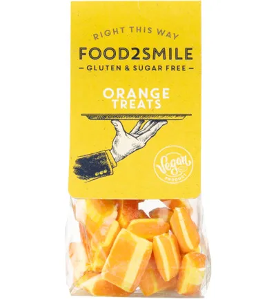 Food2Smile Orange treats suikervrij glutenvrij lactosevrij (90 gr)