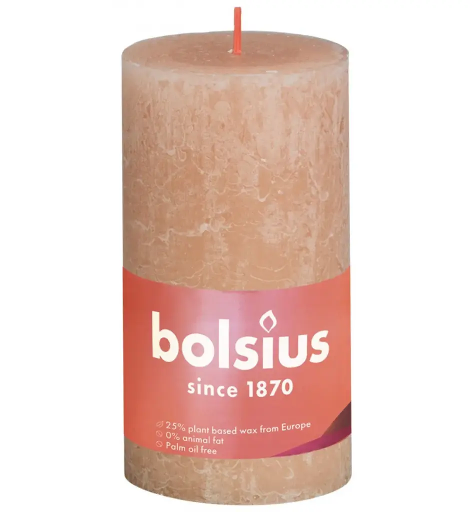 Bolsius Rustiekkaars Shine 130/68 Misty Pink (1 stuk)