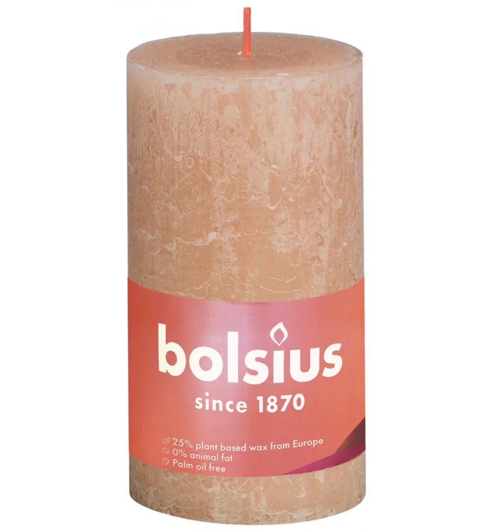 Bolsius Rustiekkaars Shine 130/68 Misty Pink (1 stuk)