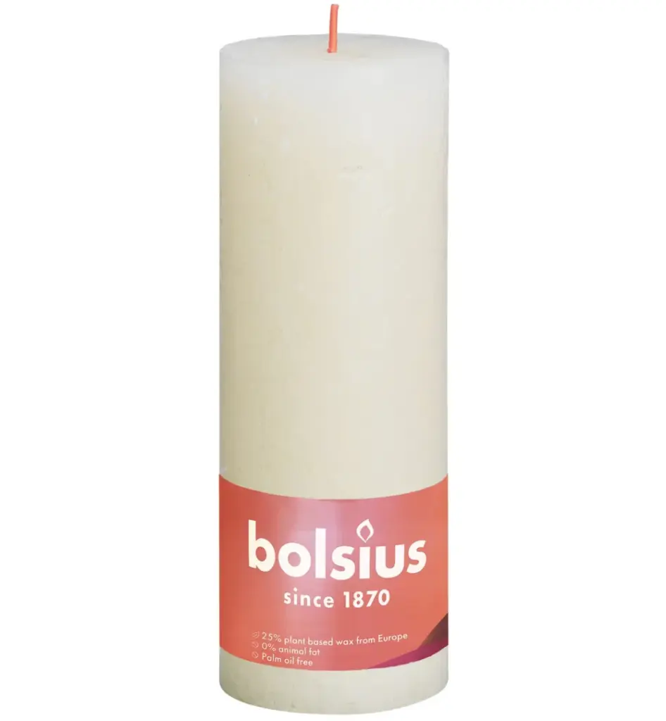 Bolsius Rustiekkaars Shine 190/68 Soft Pearl (1 stuk)
