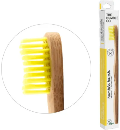 The Humble Co. Tandenborstel bamboe medium geel (1 stuk)