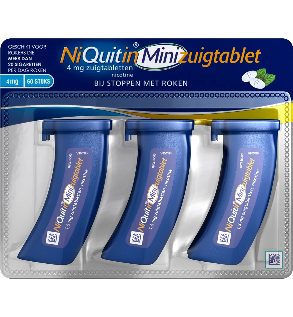 Niquitin Zuigtablet mini mint 4mg (60 zuigtabletten)
