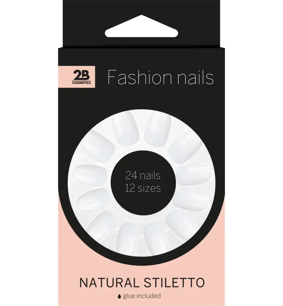 2b Nails natural stiletto (24 stuks)