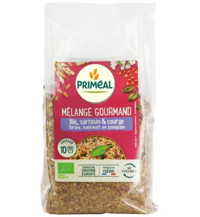 Priméalgranenmix tarwe boekweit pompoen bio (400 gr)