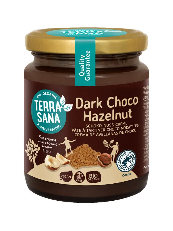 Terrasana Choco Hazelnootpasta Puur Bio (250 gr)