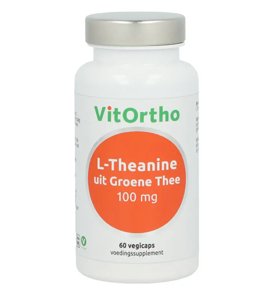 VitOrtho L-Theanine uitgroene thee 100 mg (60 vega capsules)