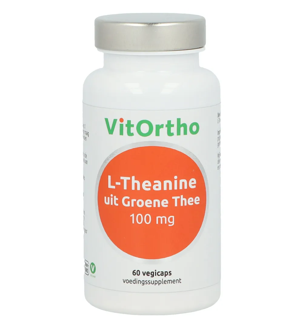 VitOrtho L-Theanine uitgroene thee 100 mg (60 vega capsules)
