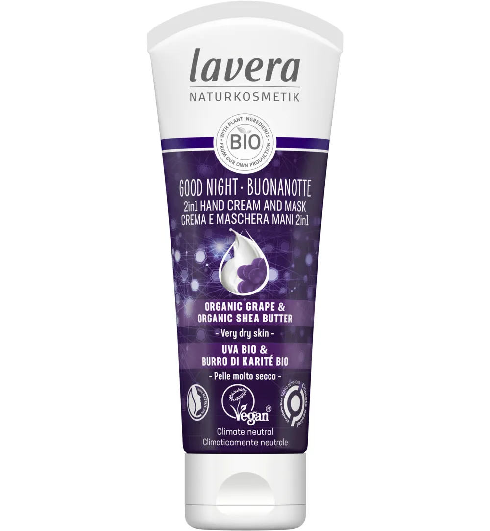 Lavera Good night 2-in-1 handcreme & masker bio EN-IT (75 ml)