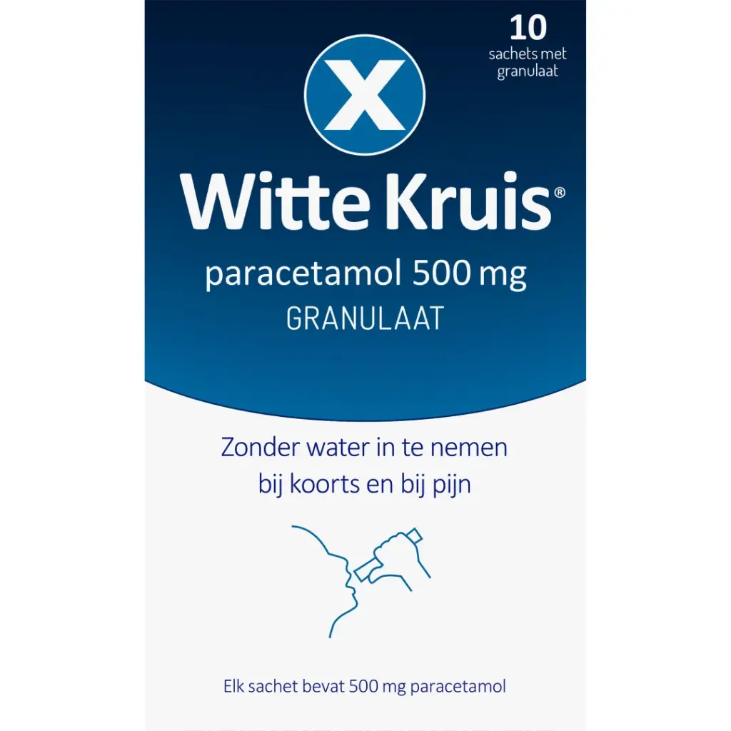 Witte Kruis Paracetamol 500 mggranulaat (10 zakjes)