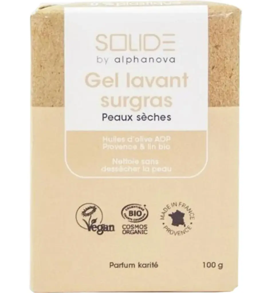Alphanova Solide Cleansing gel droge huid (100 gr)