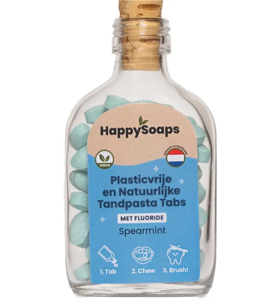 Happysoaps Tandpasta Tabs Met Fluoride (62 Tabletten)