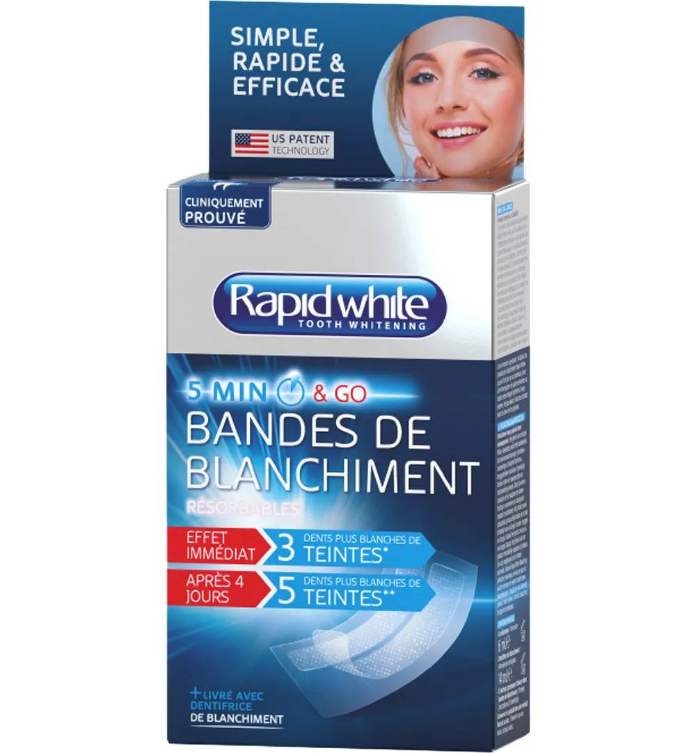 Rapid White Bleaching Strips (16 stuks)