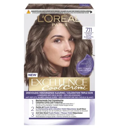 L'Oréal Cool creme 7.11 ultra asblond (1 set)