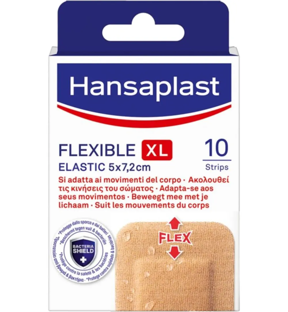 Hansaplast Flexible XL 5 x 7.2 cm (10 stuks)