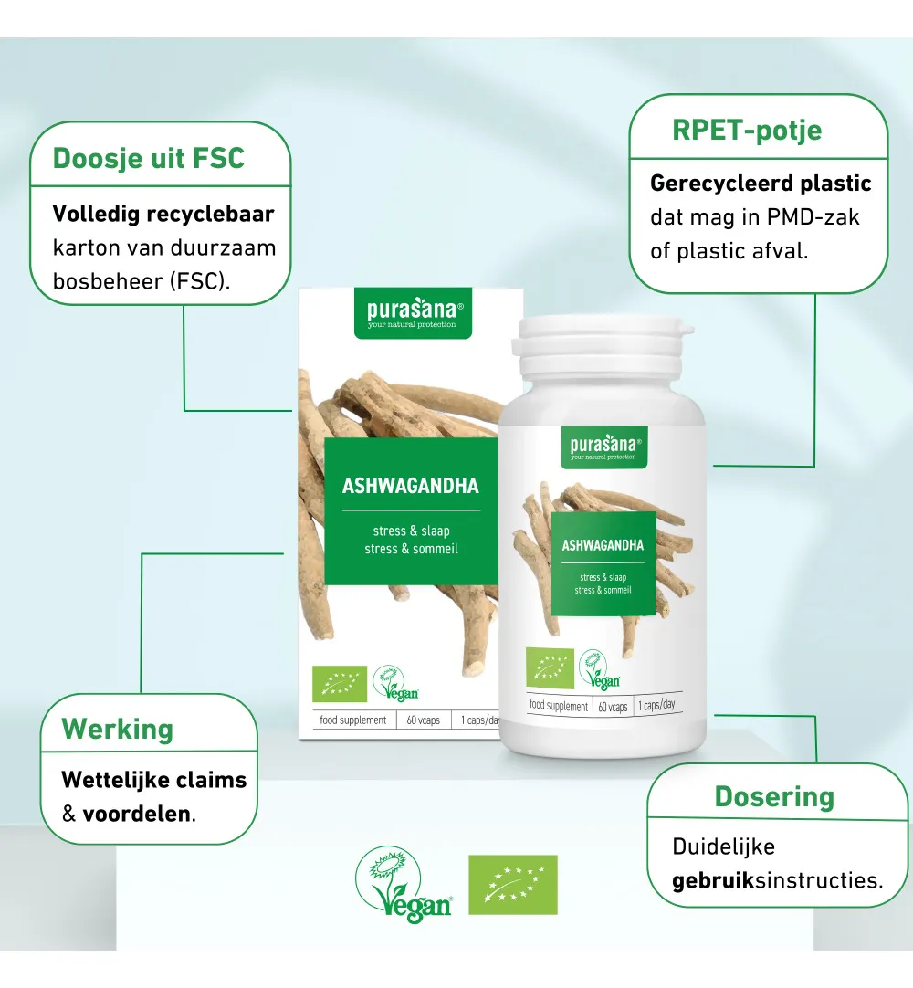 Purasana Ashwagandha Vegan Bio (60 vega capsules) - image 8