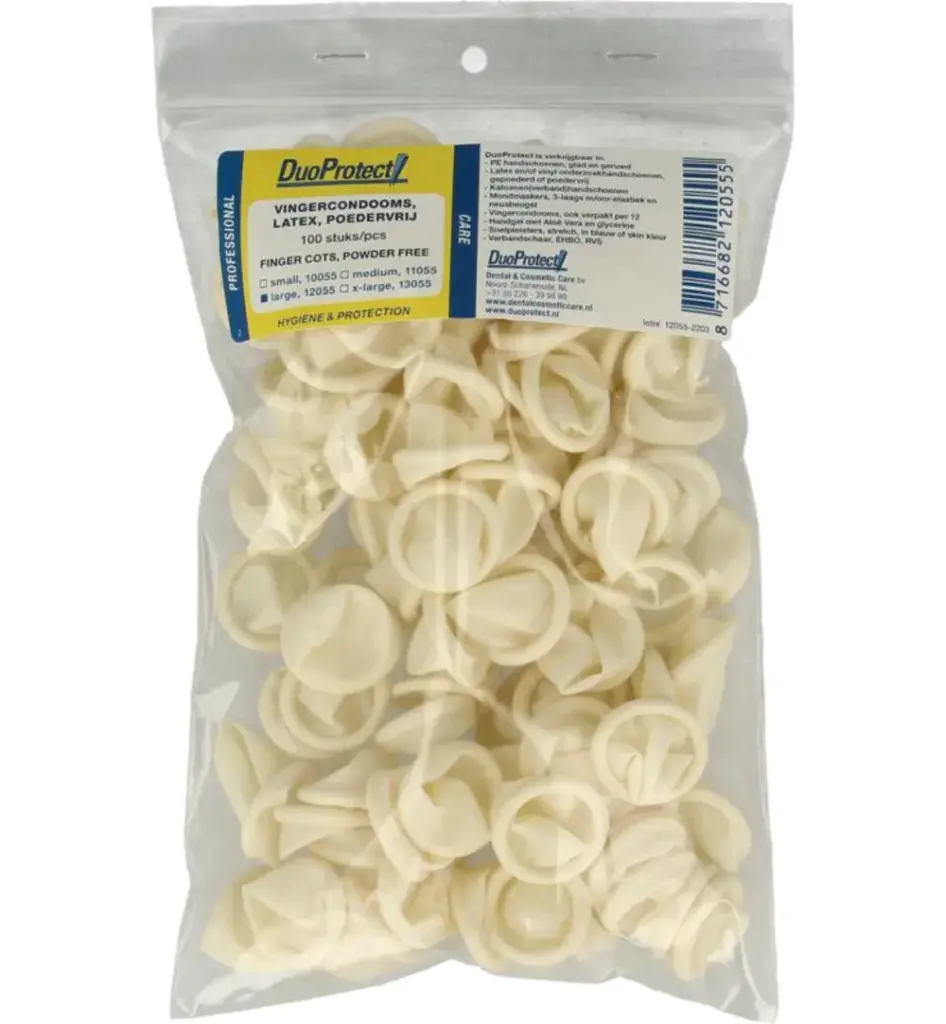 DuoProtect Vingercondoom maat L (100 stuks)