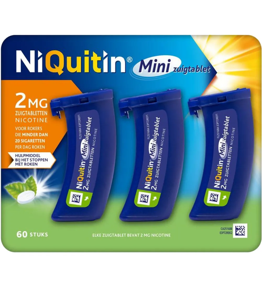 Niquitin Zuigtablet mini mint 2mg (60 zuigtabletten)