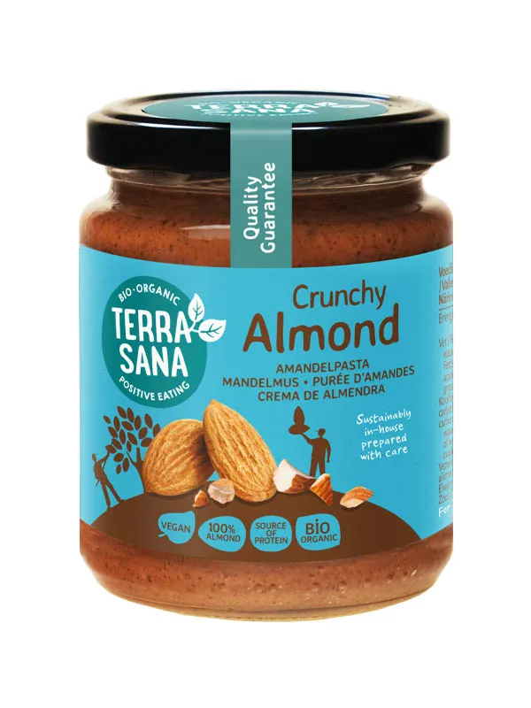 TerraSana Amandelpasta bruin crunchy (250 gr)